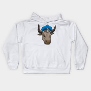 Bull as Police officer Police Kids Hoodie